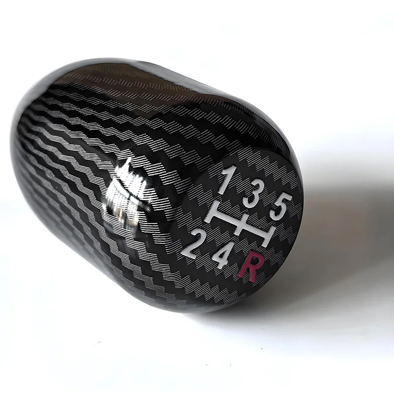 Universal Racing 5/6 Speed Aluminum Car Gear Shifter Knob Black Carbon Manual Transmission Gear Shift Knob Shift Lever Automatic