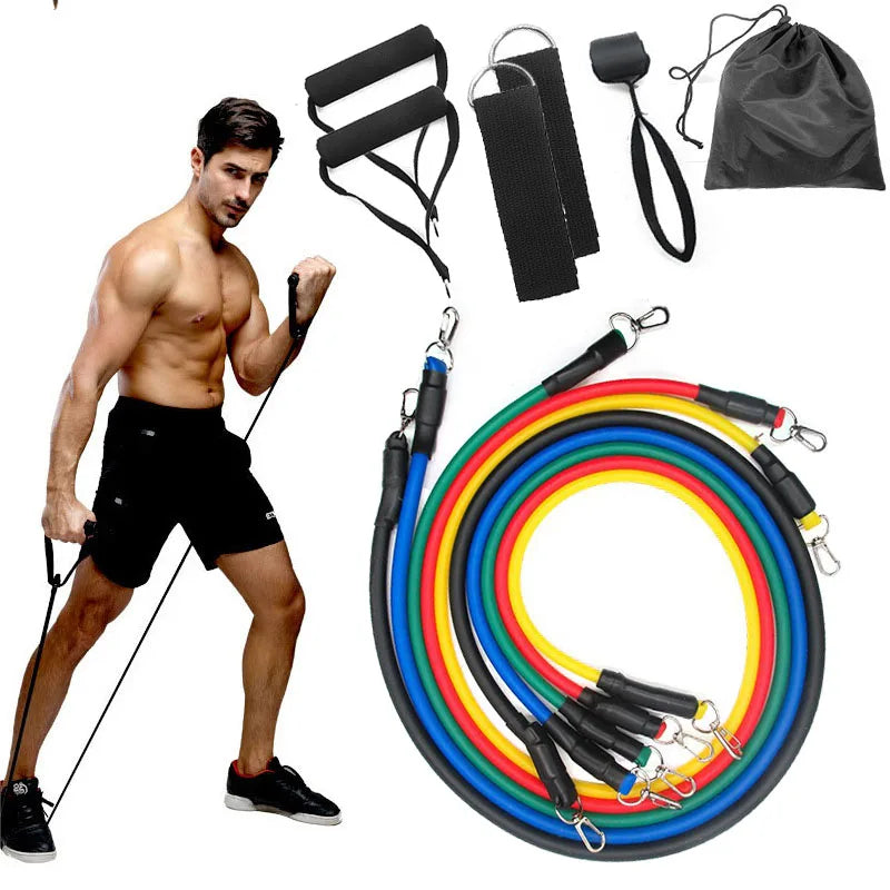 TPE Resistance Band Set with Door Anchor and Handles