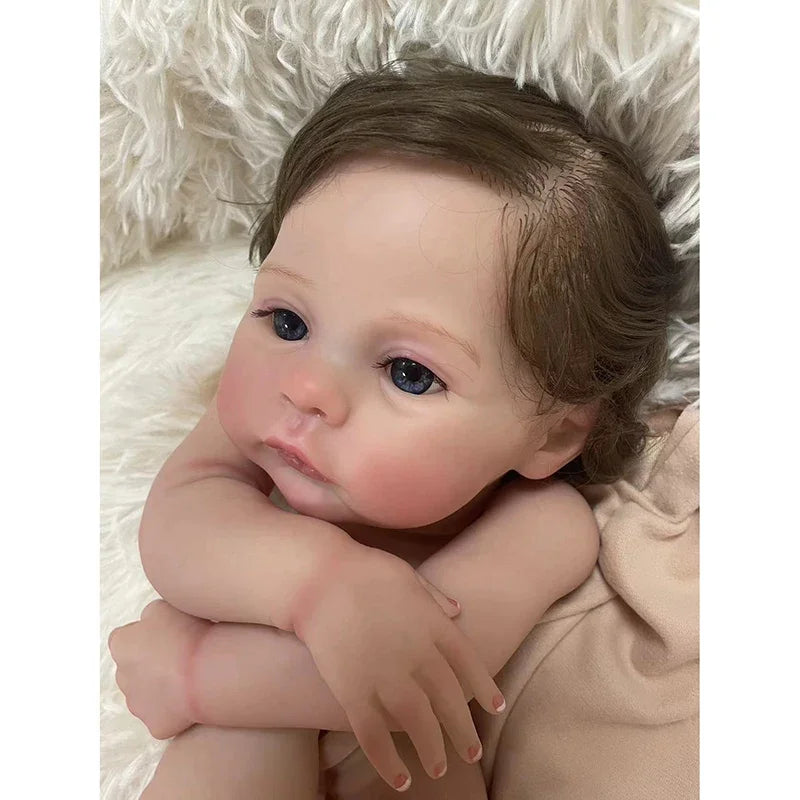 19 Inch 48cm Already Painted Unfinished Doll Kit Meadow with Planting Hair Lifelike D alternate view