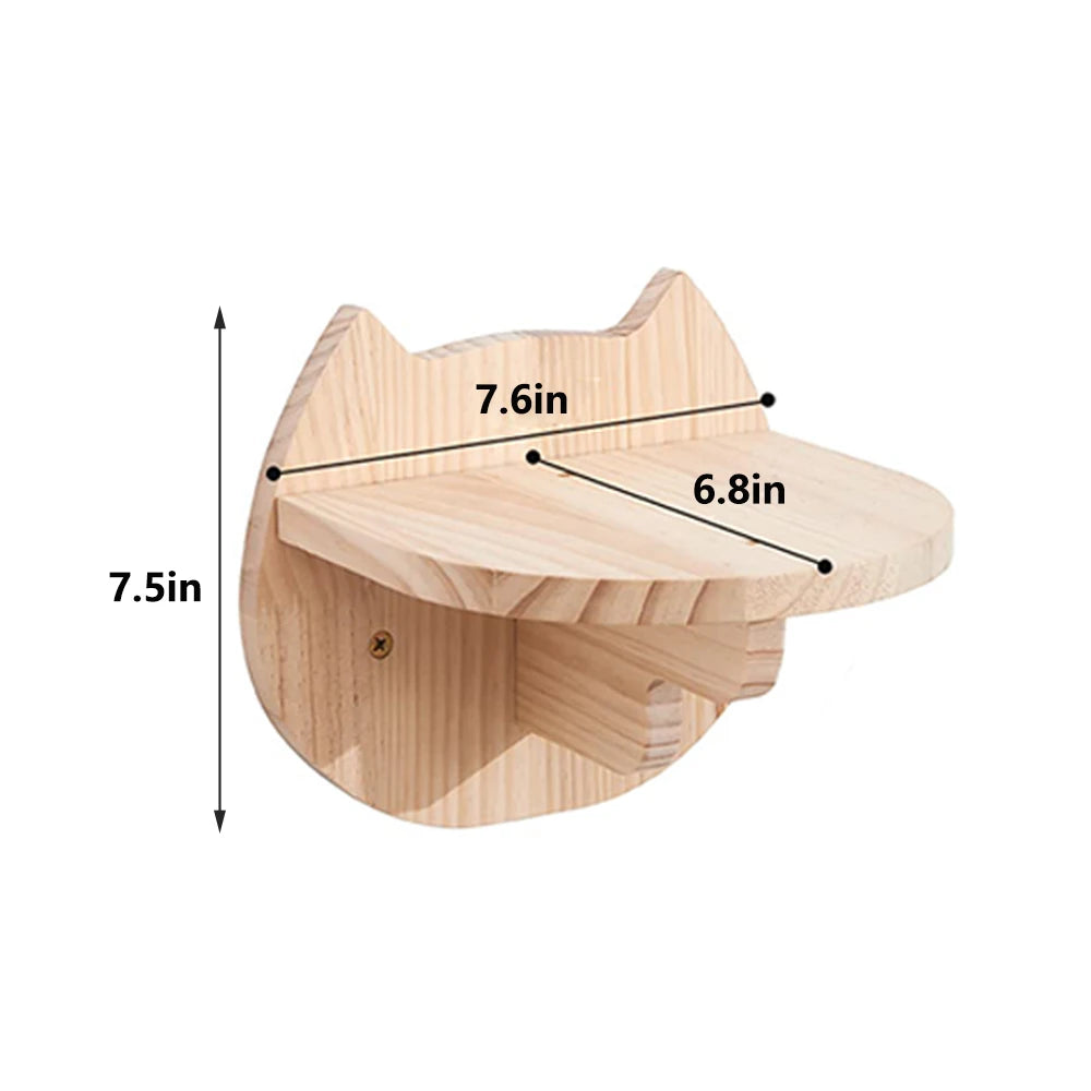 Wall Mounted Cat Shelves Set Moon Star Hammock Perches