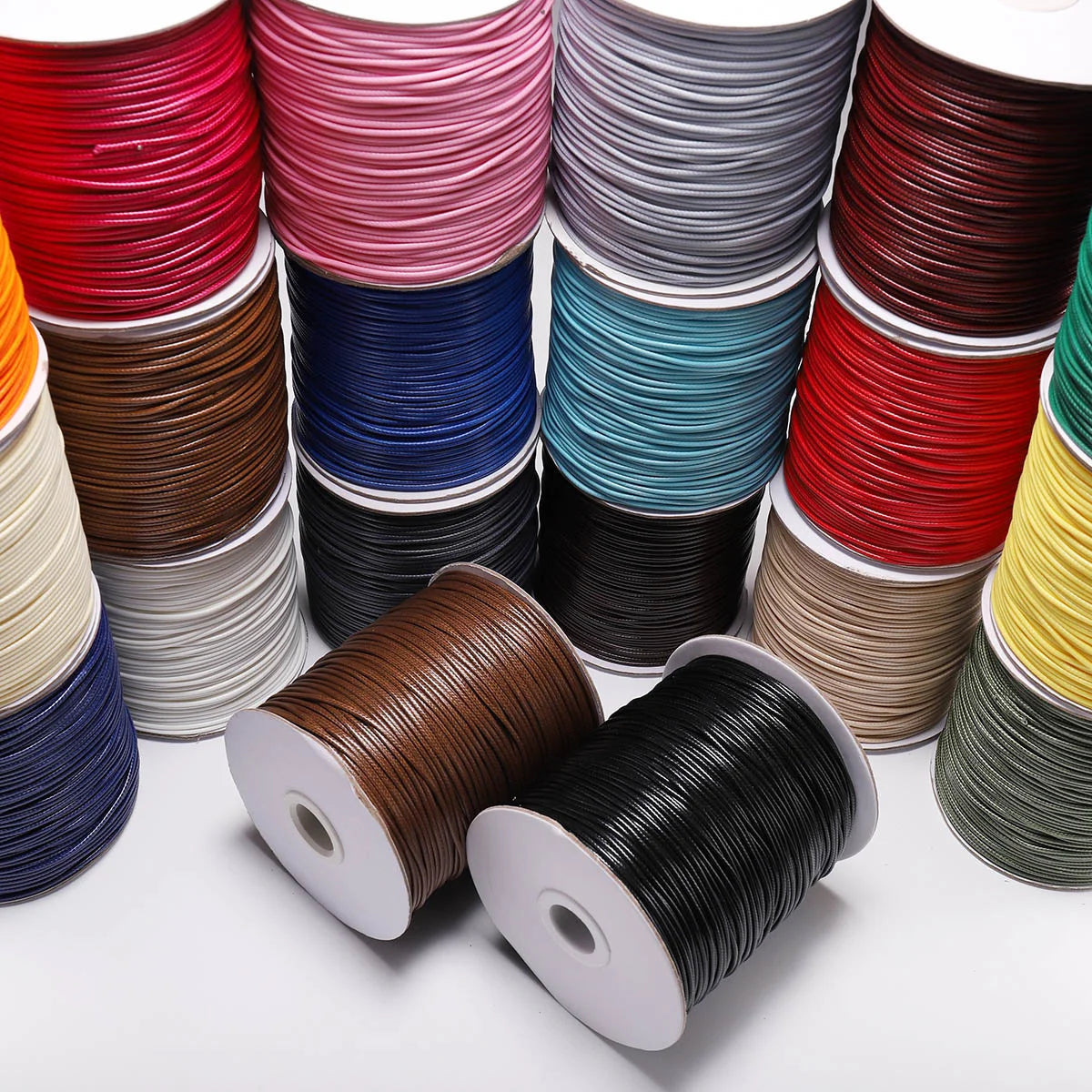 0.5/1/1.5/2/3MM LineWaxed Cord Cotton Thread String Strap Necklace Rope Bead Bracelet for DIY Jewelry Making Supplies