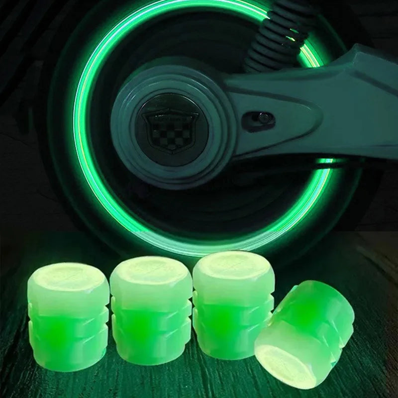 Luminous Fluorescent Tire Valve Caps alternate view