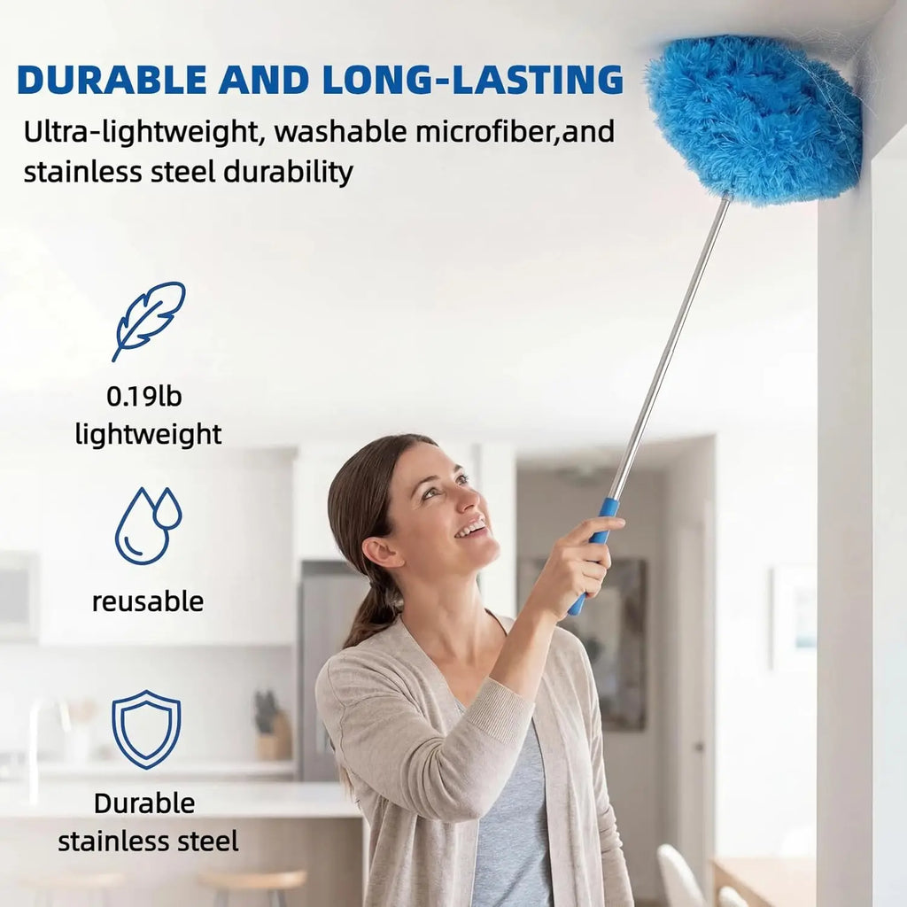 Telescopic Electrostatic Dust Duster Stainless Steel Microfiber Brush
