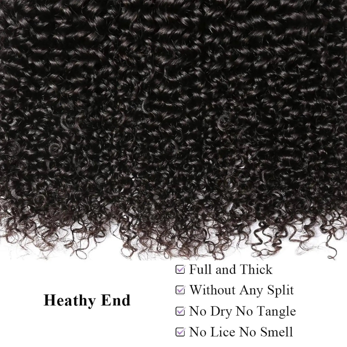 Natural Black Kinky Curly Human Hair Bundles 12-42 Inch Remy