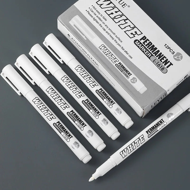 White Permanent Paint Pen Set 3 Pcs | Art Painting Graffiti Markers alternate view