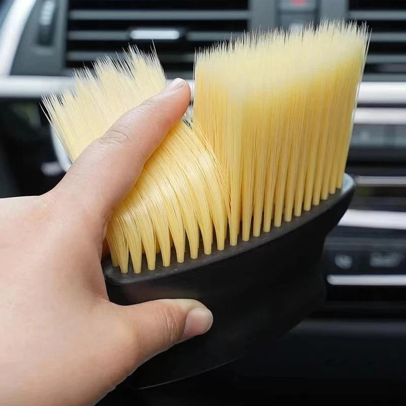 Car Interior Dust Brush Soft Nylon Wool Gap Cleaning Brush lifestyle view