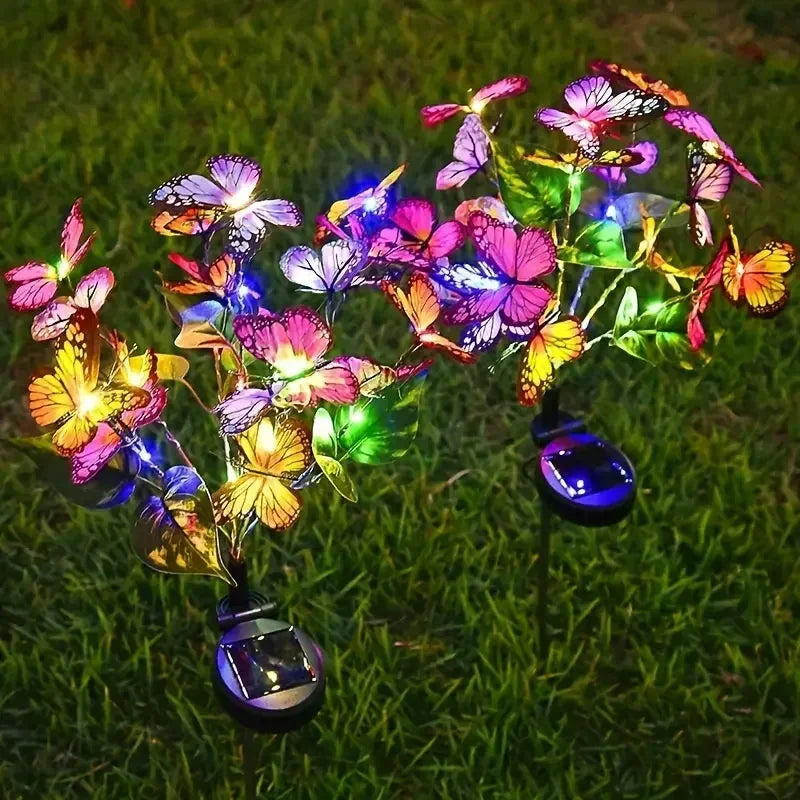 Solar LED Butterfly Garden Lawn Lamp Outdoor Waterproof