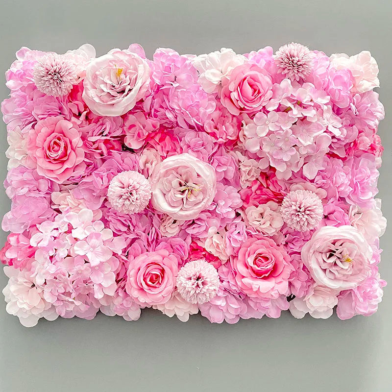 White Artificial Silk Rose Flower Row for Wedding Backdrop