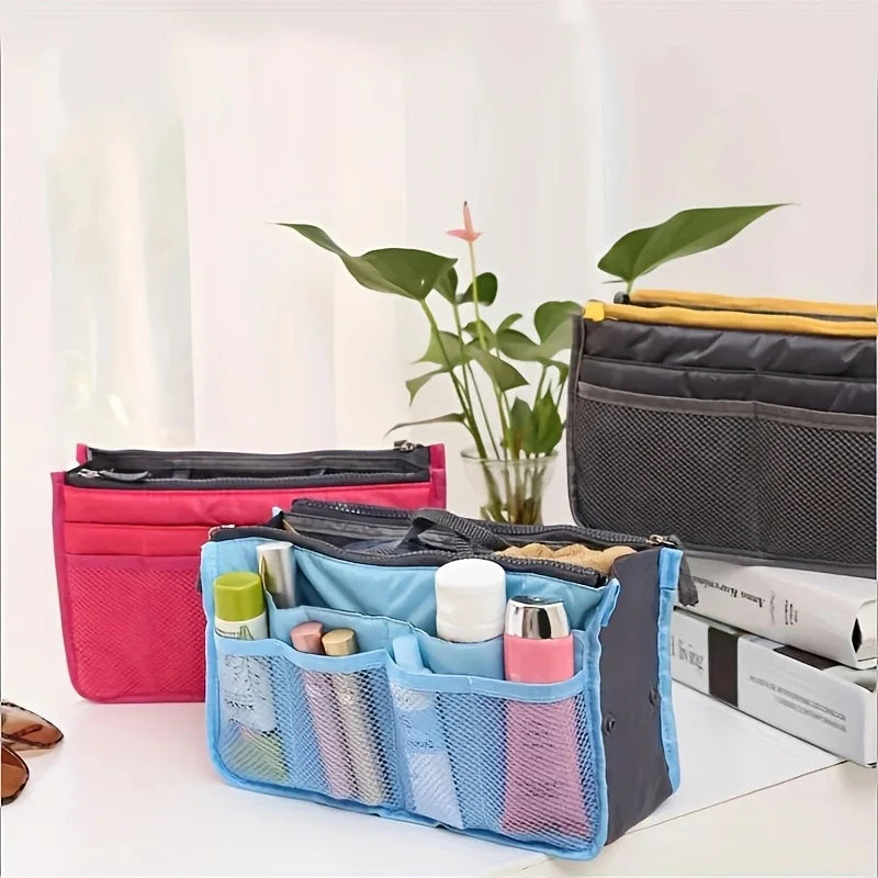 Nylon Makeup Bag Travel Toiletry Bag Double Zipper