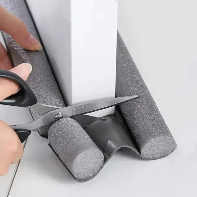 Double Door Seal Strip Windproof Draft Excluder Stopper Dustproof Blocker Soundproof Bottom Guard Door Protector
