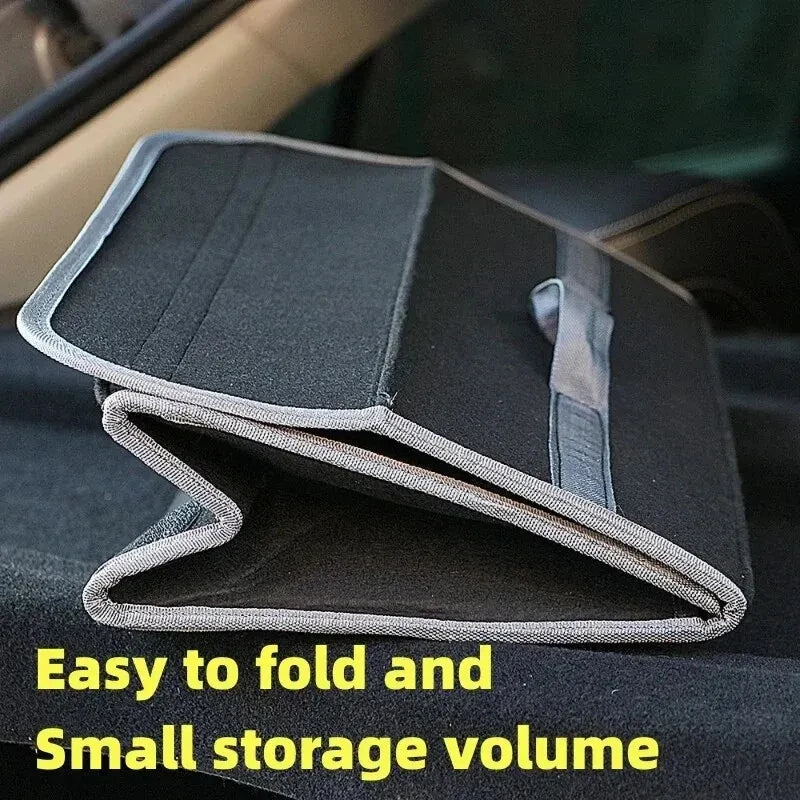 Felt Car Trunk Storage Box Organizer Grey detail view