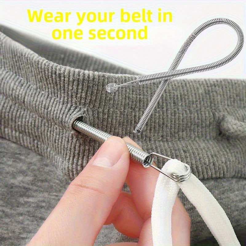 Bendable Spring Drawstring Threader Clip Pants Hoodies Elastic Band Lace Cord Flexibl alternate view
