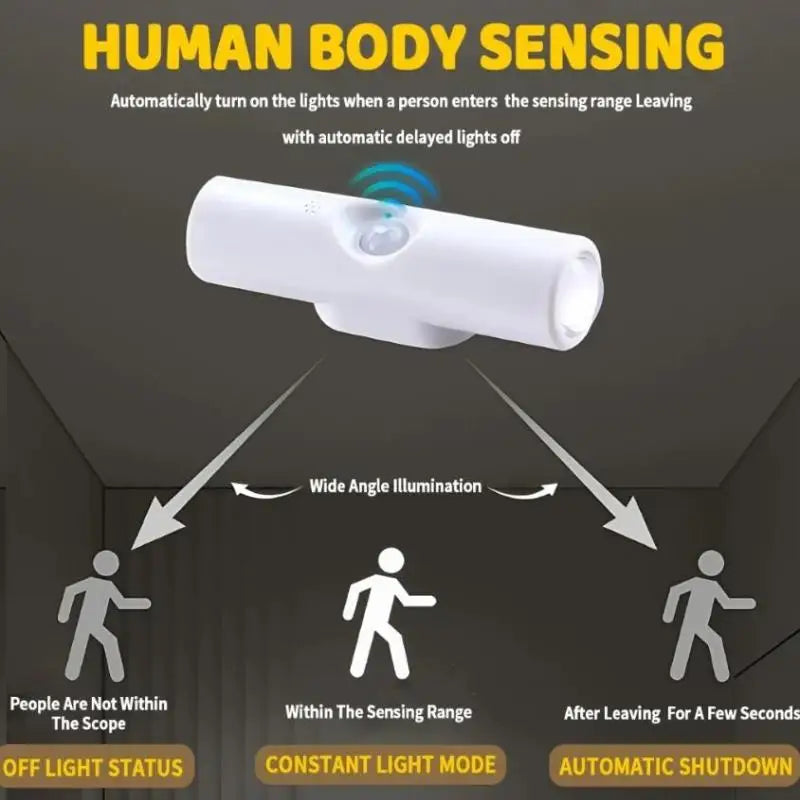 Rechargeable Magnetic Wall Lamp LED Motion Sensor Light Color Night Light Automatic R lifestyle view