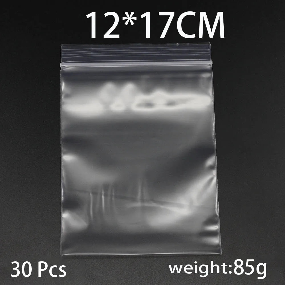 30-100pcs/bag 4*6/5*7/6*8/7*10/8*12cm Zipped Lock Reclosable Plastic Poly Clear Bags lifestyle view