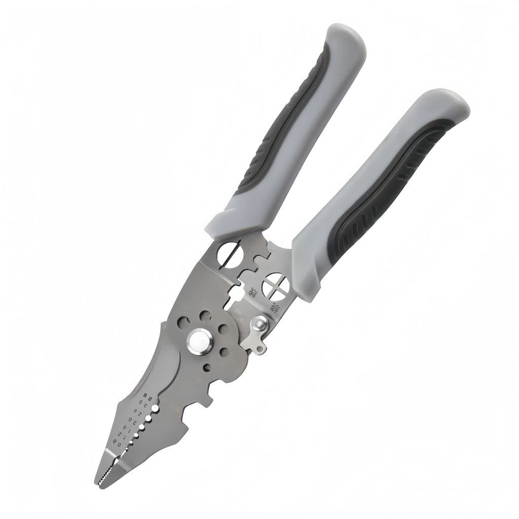 Multifunctional Electrician Pliers, 6-in-1 Wire Stripper Separator, Cutting and Crimping Tool for Cable Repair and Installation