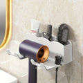 Wall Mounted Hair Dryer Bracket, Non-Perforated Bathroom Rack