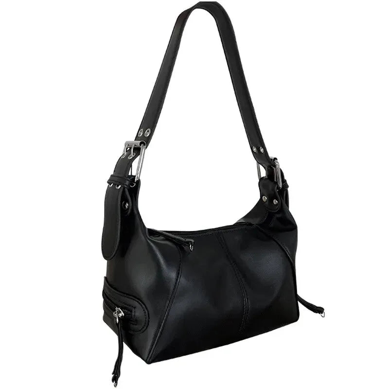 Y2K  Style Shoulder Bag Shoulder Purse For Girls Street Wear For Women Trendy Motorcycle Handbag Minimalist