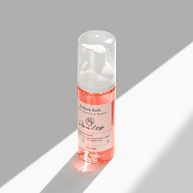 GLAMLASH 60ml No tears Formula Fruit Scent Eyelash Foam Cleanser For Lash Extension Sham detail view