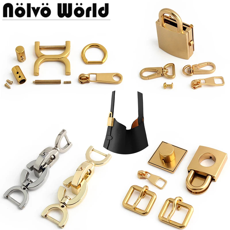 1/3/15Sets Metal Double Ring Buckles For Shoulder Bags Belt Hooks Clasp Locks Connector Hangers Pend