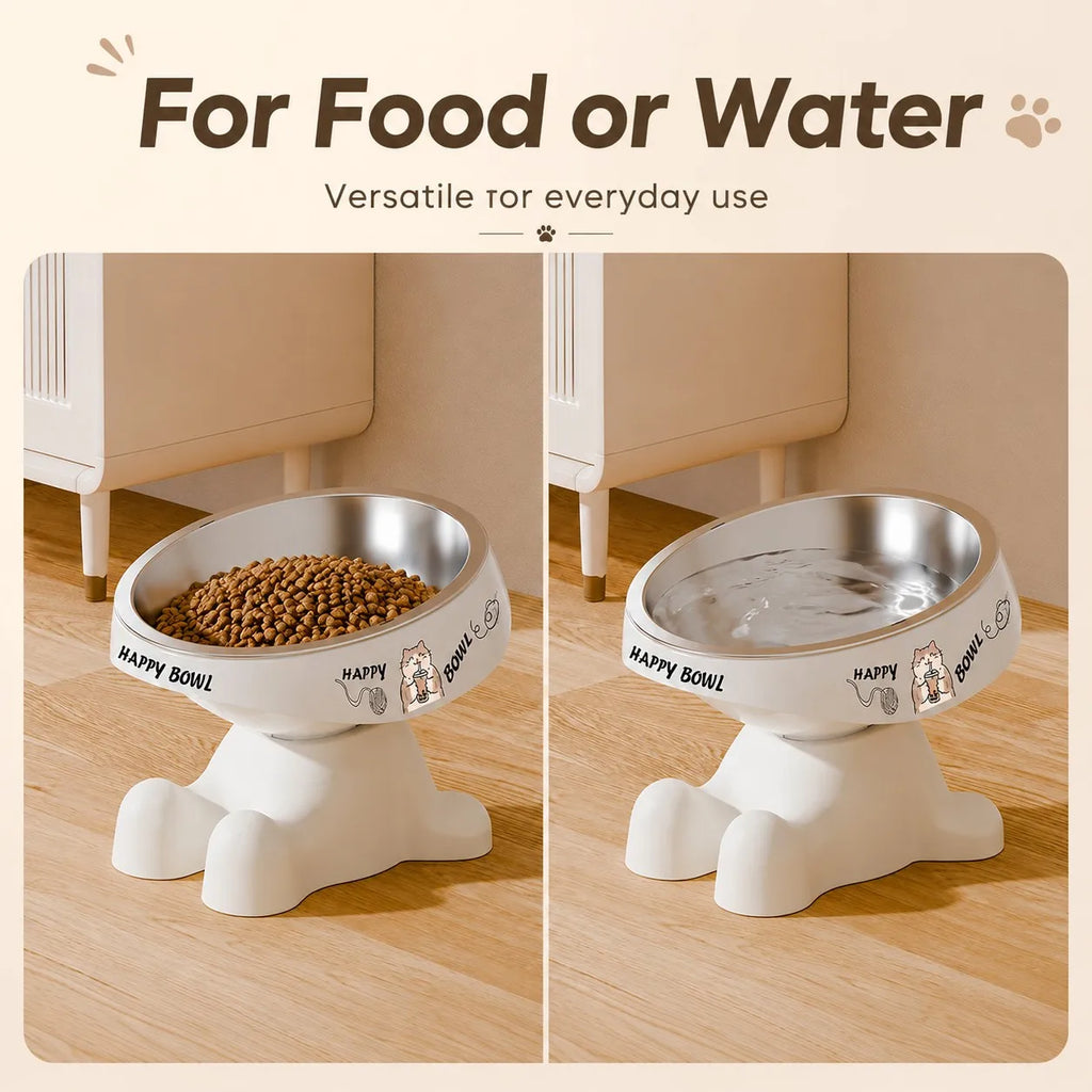 Cute Elevated Pet Feeding Bowl,Elevated Neck Protection Anti-Slip Pet Bowl, Suitable for Medium And Small Dogs Cat Drinking