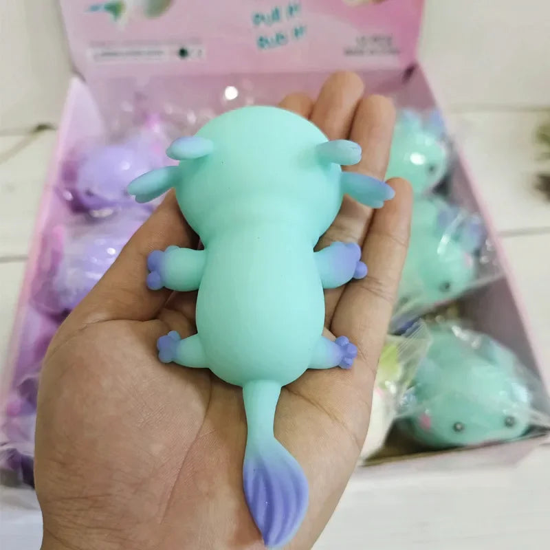 1/4pcs Axolotl Squeeze Ball Cute Fish Relax Cartoon Antistress Squishy Stress Relief alternate view
