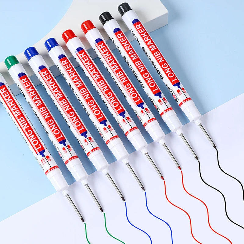 4Pcs/Set 20mm Deep Hole Long Nib Head Markers For Metal Perforating Pen Waterproof Ba alternate view