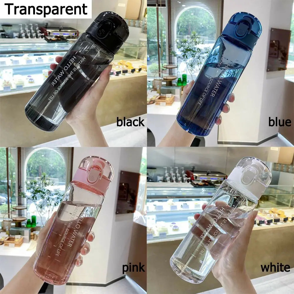 Transparent Sports Water Bottle 780ml Leakproof Portable Gym Travel Drinking Bottle