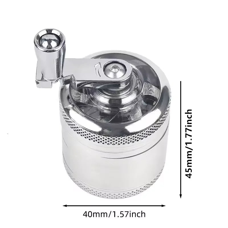 Stainless Steel Nut and Hard Spice Grinder with Foldable Hand Crank