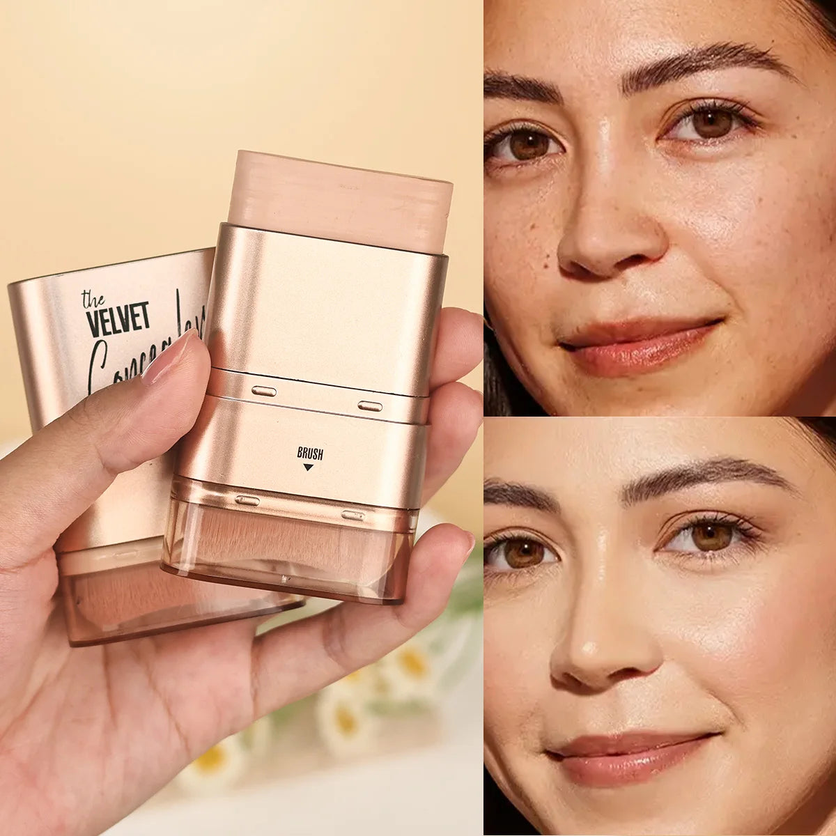 Face Foundation Contour Stick Long-wear Lightweight Brighten Stick Face Concealer Blemish Contouring