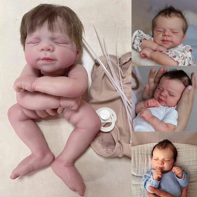 18inch Already Painted Kits Pascale Soft Vinyl Reborn Doll Kit Lifelike Baby 3D Painting with Visibl