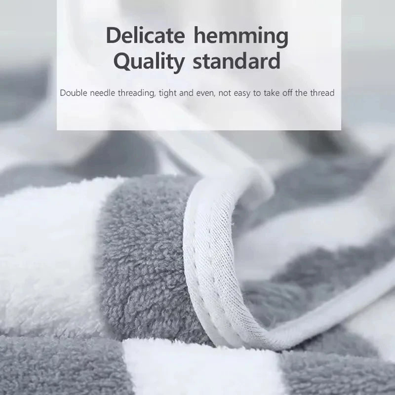 1 Pc Striped Face Towel Thickened Absorbent Soft Face Towel For Home Thick And Durable For Daily Household Use New