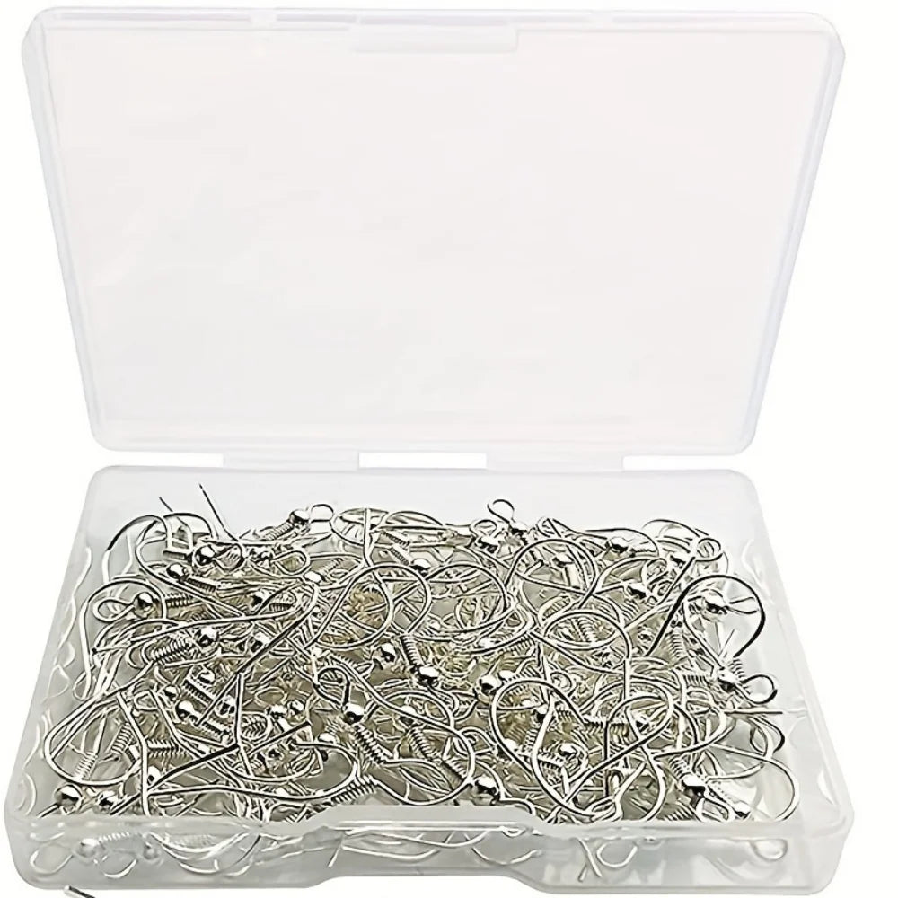 120pcs Silvery Color Earring Hooks Hypoallergenic Jewelry Making Supplies Findings Ear Wires Fish Hooks Accessories