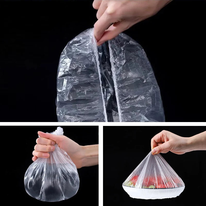 Reusable Elastic Food Covers for Bowls and Plates close-up view