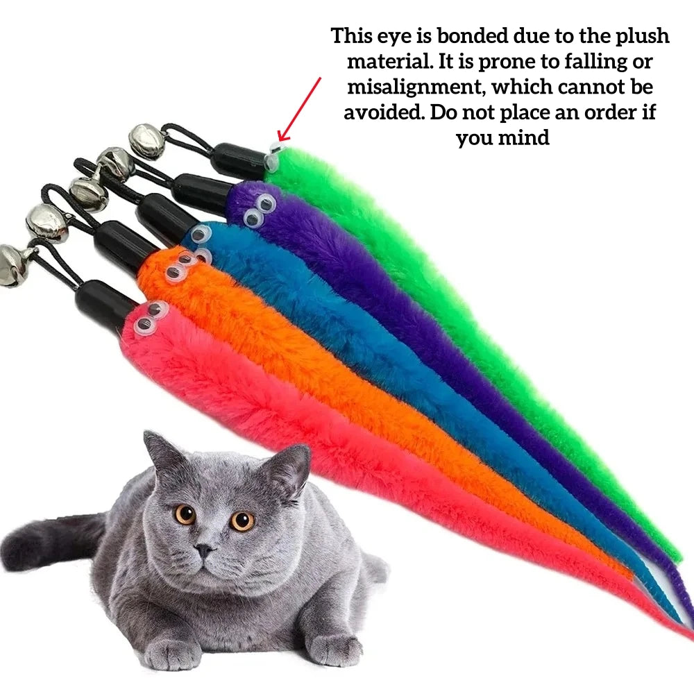 Cat Wand Refills Replacement Worm Cloth Feather Toy