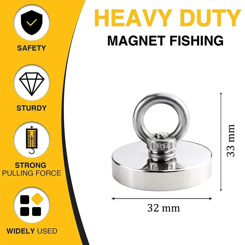 N52 Salvage Helper Rare Earth Magnet with Lifting Ring alternate view