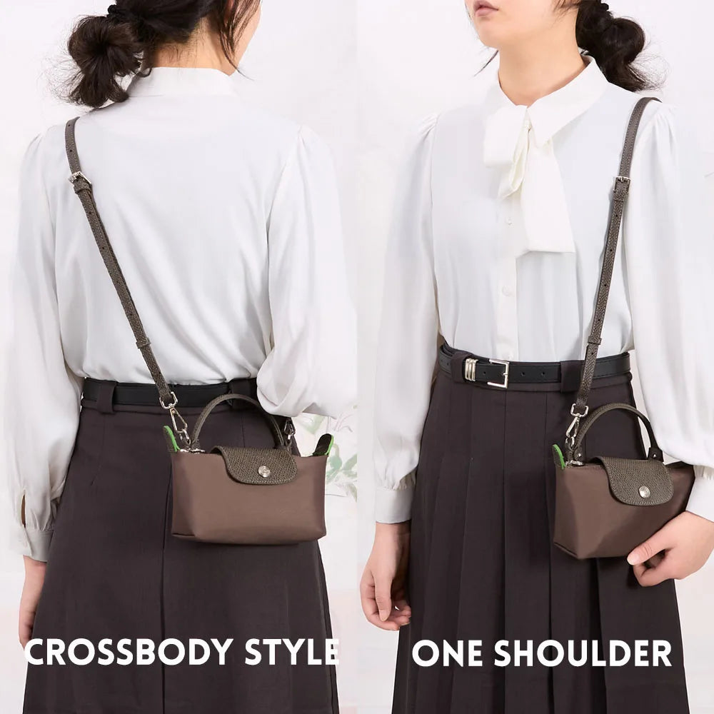 1 Set Bag Strap For LONGCHAMP Mini Punch-free Leather Shoulder Strap Set Transformati alternate view