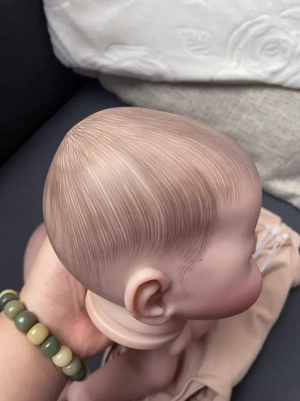 19inches Emmy Reborn Painted Doll Kits Soft Vinyl Reborn Baby Dolls Accessories DIY Real detail view