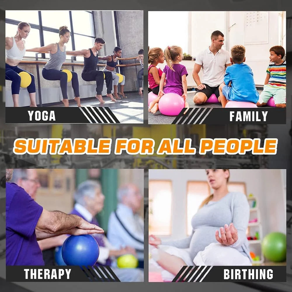 9 Inch Yoga Ball Mini Pilates Exercise Ball Anti Burst Non-Slip