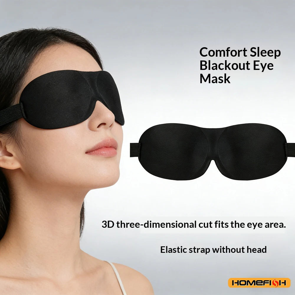 Breathable 3D Adjustable Sleep Mask – Blocks Light, Allows Air Circulation for Eyes, Uni detail view