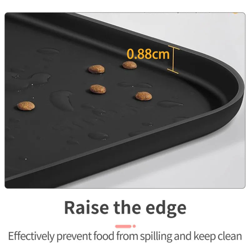 3-Color Available Pet Meal Mats, Made of Silicone, Soft and Easy to Clean, Cat Feeding Mats, Square Feeding Mats for Eating