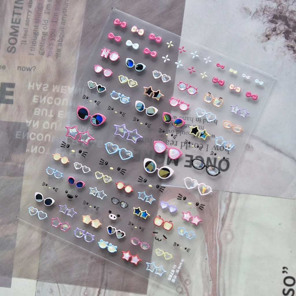 Cute Cat Nail Art Sticker Summer Manicure Decal
