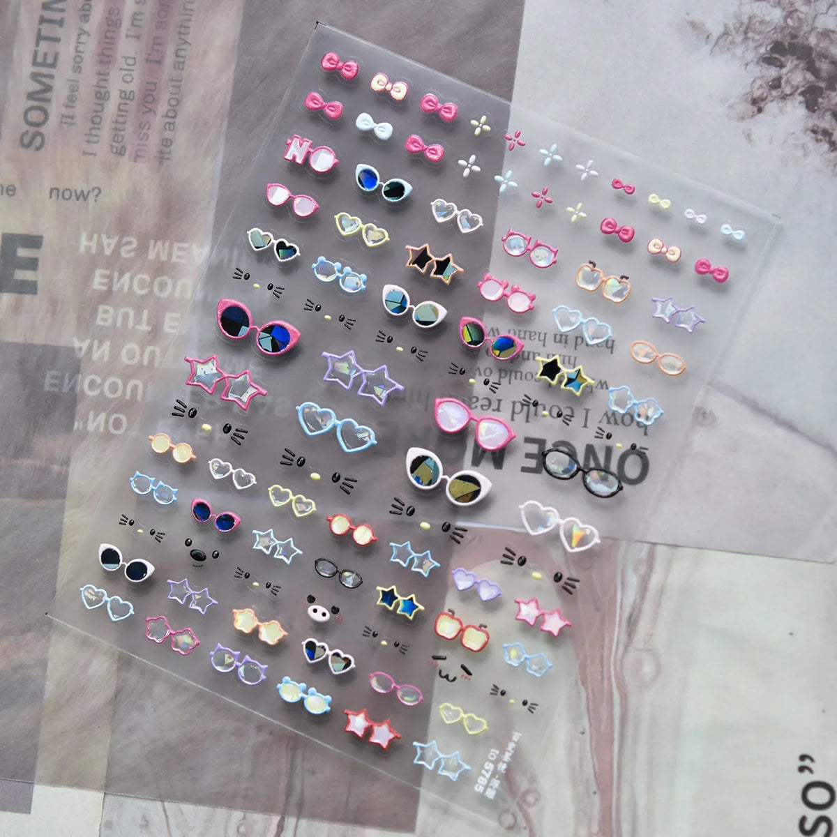 Cute Cat Nail Art Sticker Summer Manicure Decal