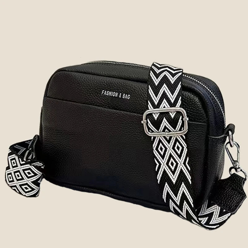 Unisex Canvas Crossbody Bag – Stylish Square Camera Purse with Wide Strap, Minimalist & Versatile for Men/Women. Casual Chic, Ne