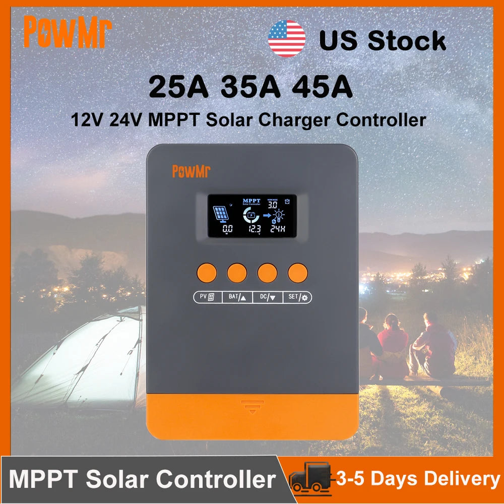 MPPT Solar Charger Controller 12V 24V 25A 35A 45A