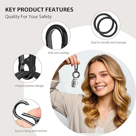 Zinc Alloy Keychain Clip Hook Keyring Key Holder for Car Keys