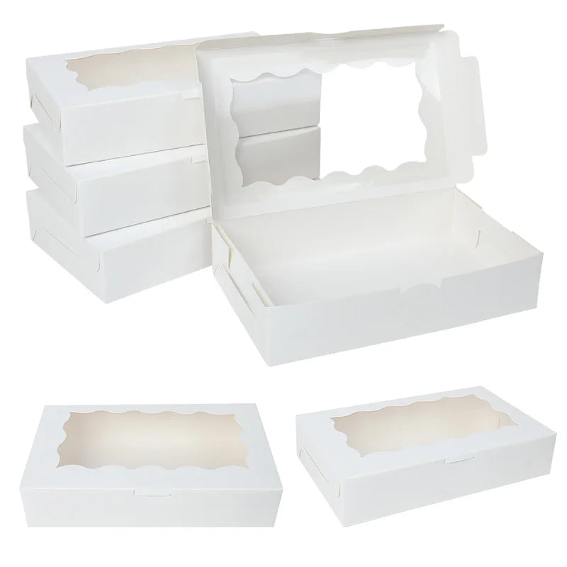 Kraft Paper Gift Boxes With Window For Chocolate Candy Cookie