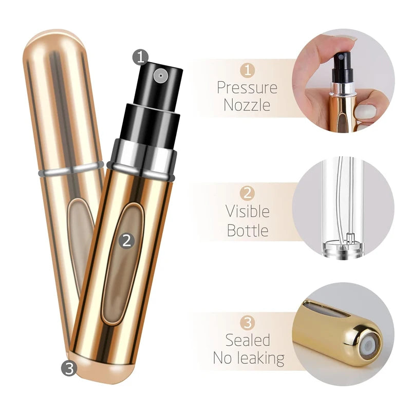 1/4Pcs 5ml Perfume Atomizer Portable Liquid Container for Cosmetics Traveling Mini Al lifestyle view