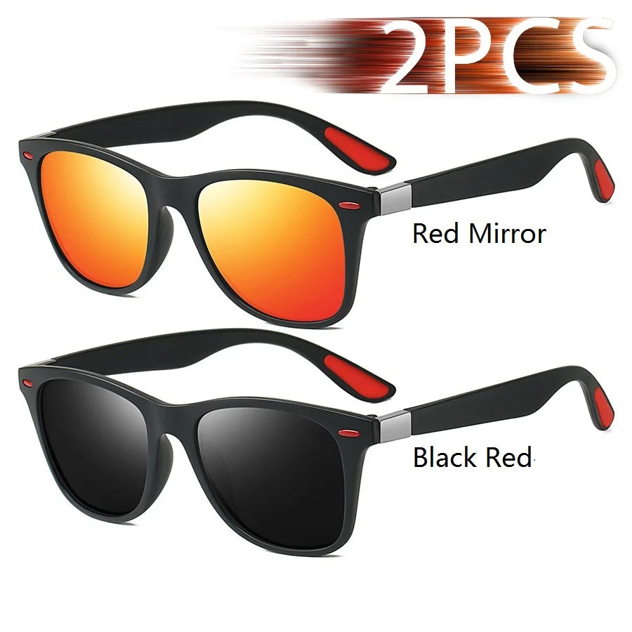 1-2-3PCS Fashion Vintage Square Unisex Driving Fishing Sunglasses Men Women Luxury Br alternate view