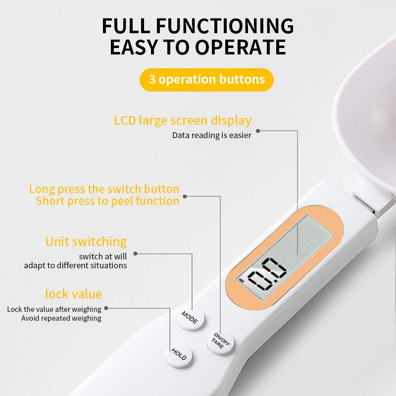 Mini Spoon Scale Digital Kitchen Scale Electronic LCD Food Scale 0.1-500g Cooking Flo lifestyle view