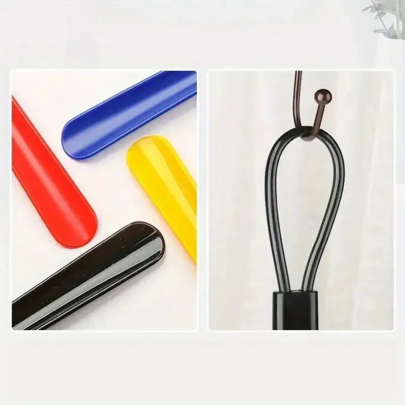 Extra Long Flexible Plastic Shoe Horn For Pregnant Women No Bending Durable Footwear H close-up view